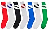 World Pride® Unisex Athletic Knee High Socks, Bright Color with Triple Stripes
