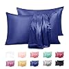 Duerer 2 Pack Silky Satin Pillowcases for Hair and Skin Standard/Queen/King Size Pillow Case with Envelope Closure (20…