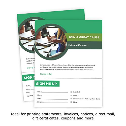 PrintWorks Professional Paper, 8.5 x 11, 24 lb, 1 Horizontal Perf 3.66" From Bottom, 2500 Sheets, White (04126C)