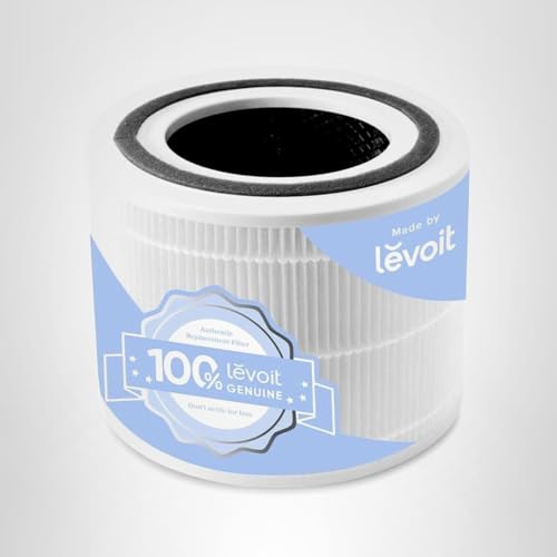 LEVOIT CORE 300-P AIR PURIFIER GENUINE REPLACEMENT FILTER, CORE300S-P FILTER, AHAM VERIFIDE, SUPPORTS HEPA SLEEP MODE, HIGH-EFFICIENCY ACTIVATED CARBON, REMOVES SMOKE ODOR, ALLERGENS,CORE 300-RF,1PACK