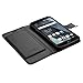 LG Stylo 3 Case, Stylo 3 Plus Case, 5 Card Bicast PU Leather Folio Wallet with Magnetic Flap and Kickstand, Comes with Screen Protector and Stylus - Black