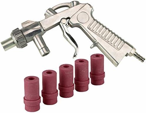 Blast Media Gun & (5) 7MM Nozzles for 25 60 90 Sandblast Cabinet