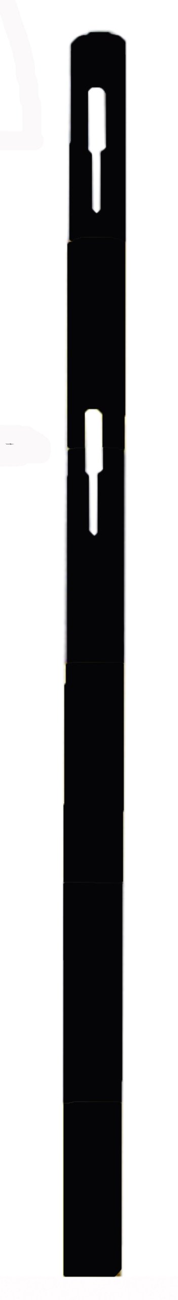 Viso BSF100N Steel Barrier Post with Slots - Black