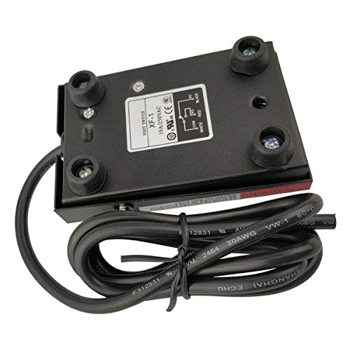 BestTong Black AC 250V 10A SPDT NO NC Momentary Action Electrical Foot Pedal Switch for CNC Industrial With Anti-skid Rubber Steel Surface