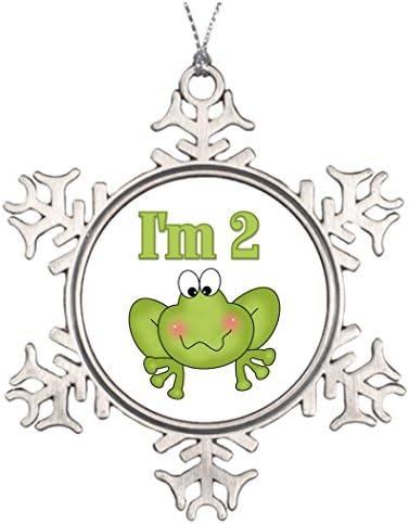 HaroRo Custom Christmas Snowflake Ornament Age Specific Photo Frame Snowflake Ornament Two Years Old
