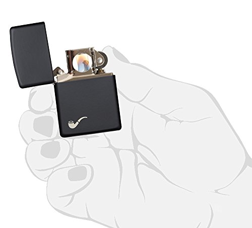 5 Zippo+Pipe+Lighter+Black+Matte