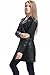 BGSD Women Danielle Lambskin Leather Walking Coat (Also available in Plus Size & Petite), Black, X-Large Petite