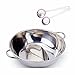 Yzakka Stainless Steel Shabu Shabu Hot Pot Pot with Divider for Induction Cooktop Stove, 30 CM