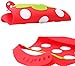 Kidsmile Baby Bib Waterproof Super Soft Silicone 3D Cartoon Easily Wipes Clean and Keep Stains Off Adjustable Neck Strap for Baby Toddler, Deep Pocket Food Crumb Catcher, Strawberry Red