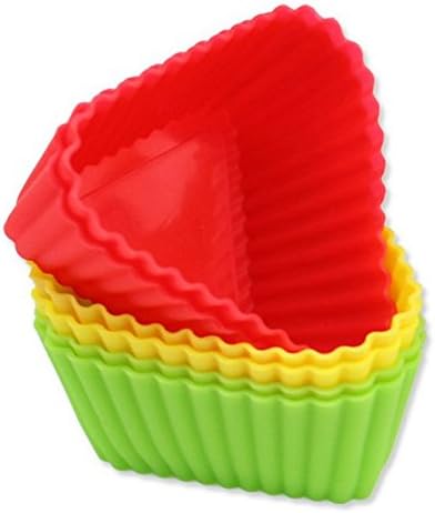 HOCUS™ 12-Pack Silicone Baking Cups, Nonstick Cupcake Liners, Reusable Cupcake Cups Set in 6 Colors for Muffin, Gelatin, Snacks, Frozen Treats, Ice Cream or Chocolate Shell-lined Dessert Molds