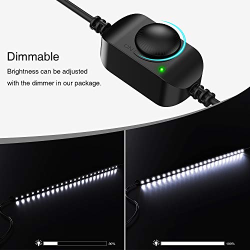Onforu Dimmable Camping Light Kit for Car, IP67 Waterproof, 4 Pack 96 LED 400lm 5000K Daylight White DC 12V Auto LED Strip Light Bar with Magnetic Back for Vehicle Camping - Thumbnail 3