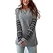 XUANOU Womens Long Sleeve Printing Casual Loose Blouse (Large)