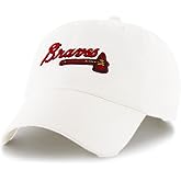 Atlanta Braves Script Logo Clean Up Adjustable Hat, Adult One Size Fits All