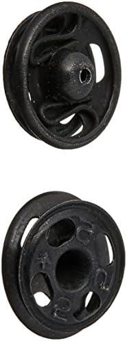 Dritz 80-1-1 Sew-On Snaps, Black, Size 1 8-Count