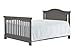 Million Dollar Baby Classic Louis 4-in-1 Convertible Crib with Toddler Bed Conversion Kit, Manor Grey