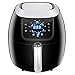 SUPER DEAL XXL Air Fryer Family Size 5.8 Qt. 8-in-1 Touch Screen with Customized Function, Pause Set and Recipe Books