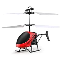 Flying Mini RC Infraed Induction Helicopter Aircraft Flashing Light Toys for Kid Induction Helicopter by GorNorriss (Red)