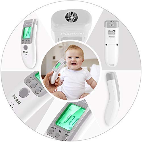 Berrcom Digital Non Contact Infrared Forehead Thermometer - 3-Modes Body/Surface/Room Temperature Reading Device – Baby Thermometer - LCD Display Infrared Thermometer - CE and FDA Approved