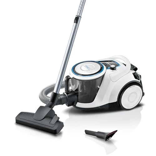 Bosch Staubsauger beutellos Serie 6 BGC41LSIL, Bodenstaubsauger, ideal für Allergiker, Hygiene-Filter, Bodendüse für Parkett, Teppich, Fliesen, leise,