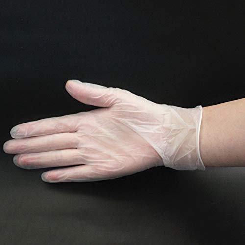 Vaorwne Medical Vinyl Examination Gloves (Medium, 70-Count) Latex Free Rubber Disposable, Ultra-Strong, Clear Fluid, Blood, Exam, Healthcare, Food Handling Use No Powder - Thumbnail 3