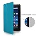 2015 New Fire 7'' Case - Premium Leather Folio Stand Case Cover for Amazon New Fire 7'' Tablet 2015 Version Tablet Only (blue)