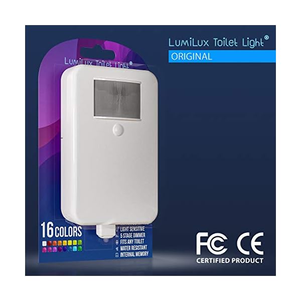 LumiLux Toilet Light with Motion Detection Sensor 16Color LED