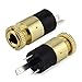 Aike 3.5mm Female Gold Plated Stereo Panel Mount Jack Connector 10Pack