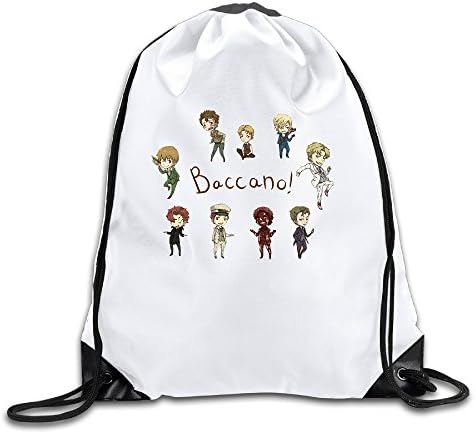Vicababy Baccano! Ruckus Italian Prohibition Era White Drawstring Backpack Sport Bag for Men&Women