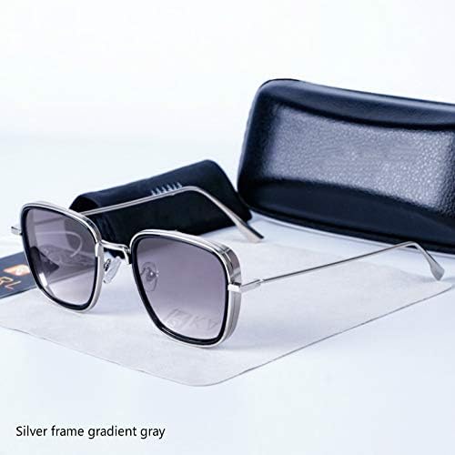 Eyewear Square Sunglasses Men'S Metal Retro Steampunk Gradient Sunglasses Men And Women'S Shades Kabir Singh Sunglasses
