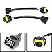 iJDMTOY 5202 PSX24W (Female) to H11 H8 (Female) Pigtail Sockets Wires Compatible with Fog Lamps Retrofit or Conversion