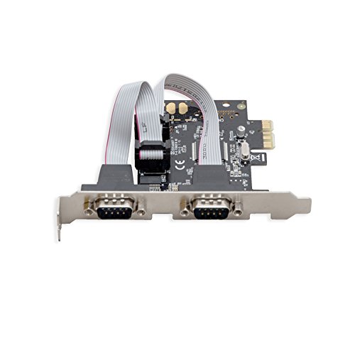 Syba Dual Port Serial DB9 RS232 PCIe X1 Card Components SD-PEX15022