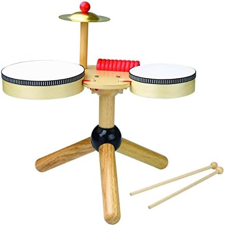 My First 4 Piece Wooden Drum Set