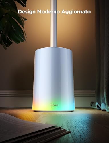 Govee RGBIC Floor Lamp, LED Lights Compatible with Alexa and Matter, 152 cm Dimmable Lights with Remote Control and APP, Sync Music, 82 Scene Modes, Bedside Lamp, Bedroom and Living Room, Grey