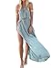Choies Women's Cut Away Open Waist Split Holiday Beach Maxi Sundress