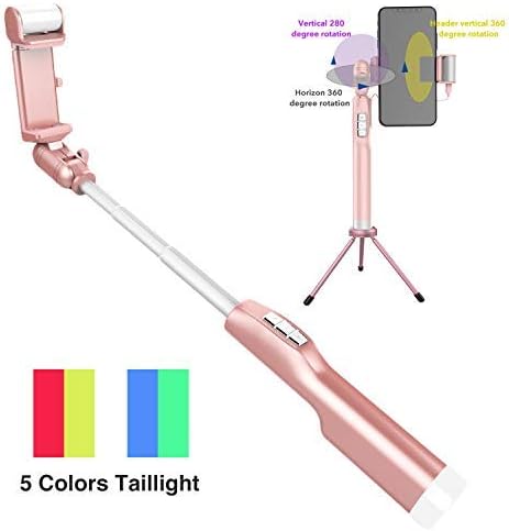 Selfie Stick,Wisdorigin A8 Best Bluetooth Selfie Stick with LED Fill Light Using in Outdoors for iPhone iPhone 11/11 Pro/11 Pro Max/XS/XS Max/XR/X/8/8+, Galaxy Note 10/10+/S10/S10+