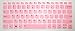 BingoBuy US Layout Keyboard Protector Skin Cover for Lenovo Yoga 720-15IKB, 520s 14'', 120s 14'', 320s 14'', 330 330s 14'', 530s 15” (Pink)