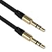 Mokao 3.5mm Auxiliary Cable Audio Cable Male To Male Flat Aux Cable (Black)