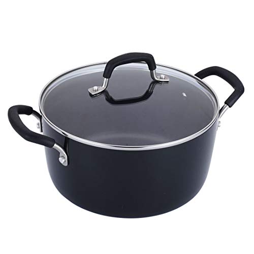 Momscook Stockpot 5Quart Covered Dutch Oven, Classic Brights Hard