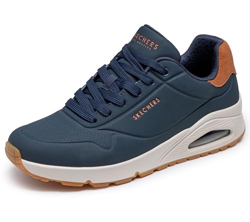 Skechers Men's UNO-Suited ON AIR Sneaker, Navy, 11