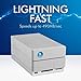 LaCie 2big Dock RAID 20TB External RAID Hard Drive HDD with SD Card CF Card Slots, for Mac and PC Desktop Data Redundancy Thunderbolt 3 USB-C USB 3.0, 1 Month Adobe CC, Data Recovery (STGB20000400)