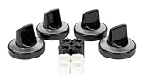 Camco 00943 Gas Range Knobs Top Burner (Black)