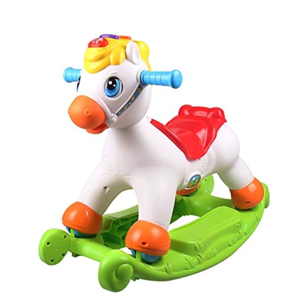 Cheval A Bascule Coulissant Petit Cheval En Bois Chaise A Bascule En Plastique De Double Usage