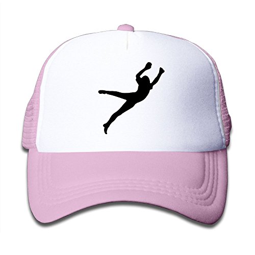 Soccer Goalkeeper Mesh Hat Trucker Style Outdoor Sports Baseball Cap With Adjustable Snapback Strap For Kid's Pink One Size