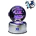 3D Crystal Ball Fancy LED Lighting and Spinning Primary Base Advance 3D Laser Engraving Valentine Children's Gift (Charizard)
