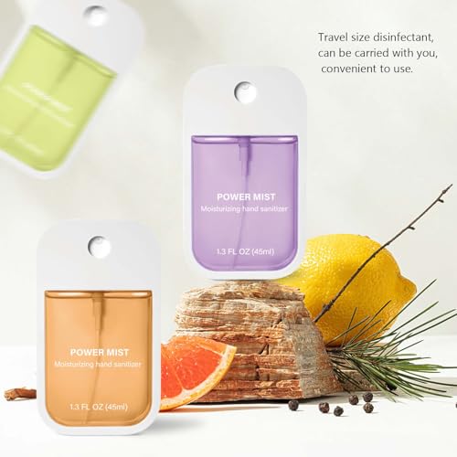 6PCS Sanitiser Spray,Antibacterial Hand Sanitiser,70 Percent Alcohol,Effective Against 99.9% of Viruses and Bacteria,Anti Bacterial Premium Hand Sanitiser Travel Size,Power Mist Hand Sanitizer Set (A)