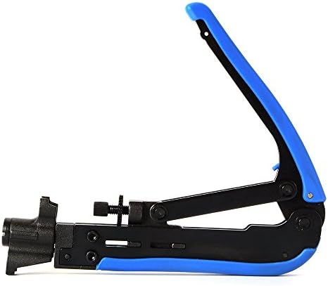 Hasmx Universal RG59 RG6 RG11 Compression Connectors,RG-7 RG-58 Compression Tool Coaxial Cable Adjustable Crimper Coax Connector