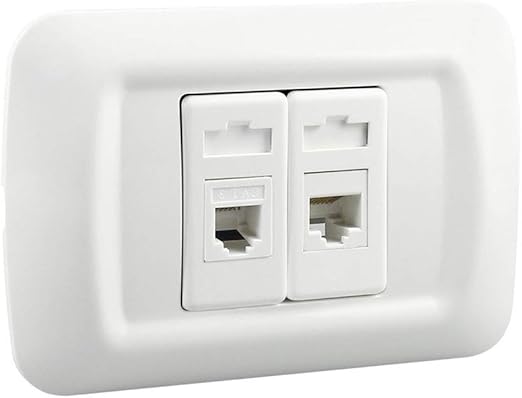 Toma De Pared Para Telefono 10 A Doble Toma Estandar Italiana