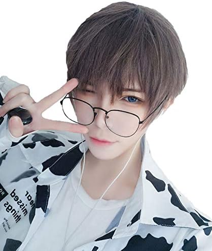 ウィッグボブ フルウィッグストレート セミロング グラデーション夏日系 前髪可愛い お祭り ブラック ブルー