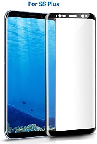 Atill - S8 Plus 9H Hardness Tempered Glass Samsung Screen Protector 3D Curved Full Coverage Ultra Clear Shatter (Black)
