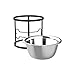 Stainless Steel Elevated Pet Bowl with Stand for Dogs and Cats-Raised Feeder for Food/Water With Removeable Dishwasher Safe Dish- 40 Oz By PETMAKER